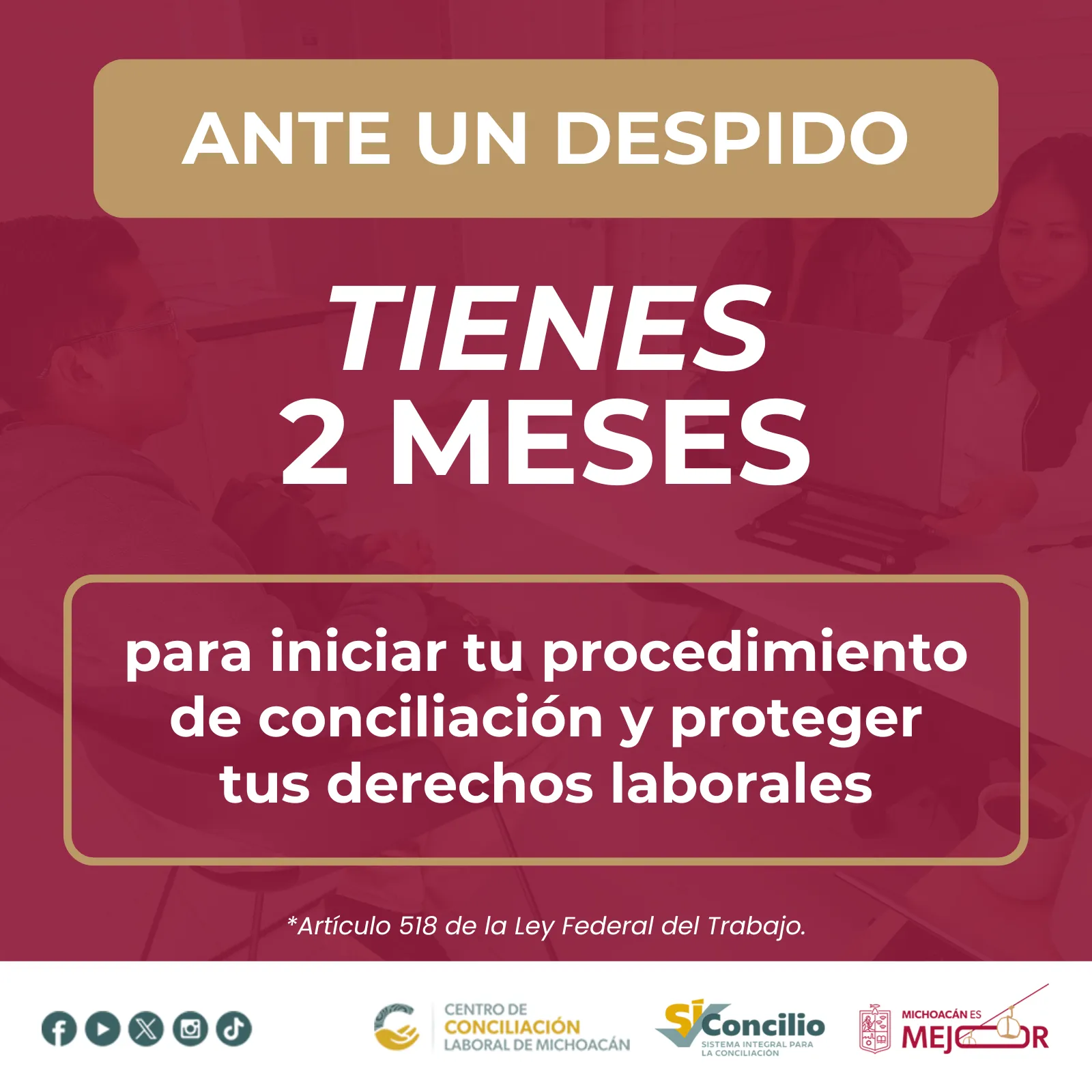 Plazo para conciliar ante un despido injustificado
