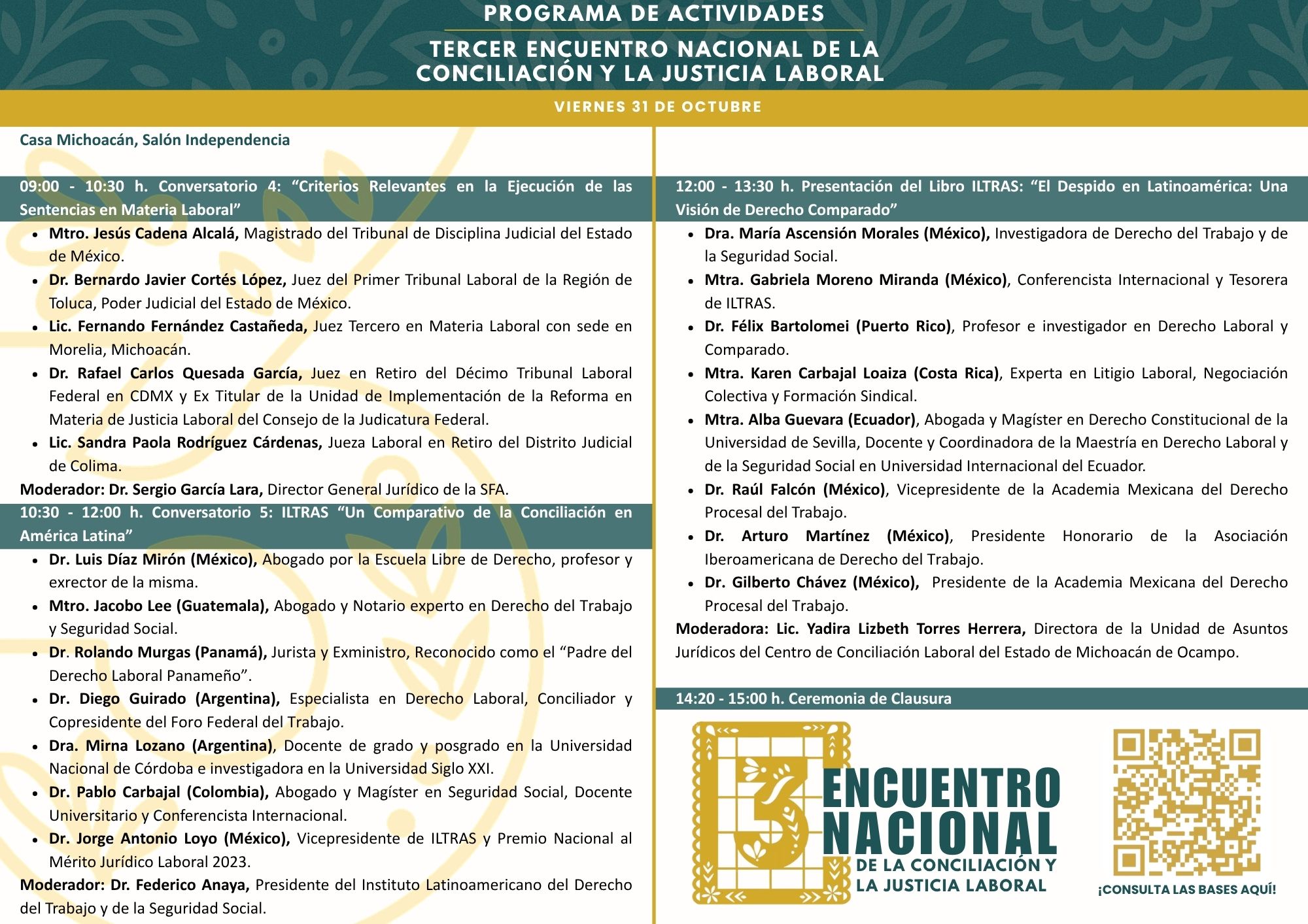 Programa Viernes 31 de Octubre